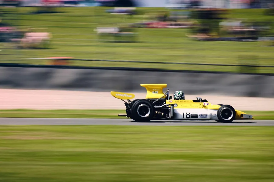 Formula car at pace
